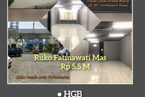 Dijual Ruko Fatmawati mas - 4 lantai Jakarta selatan